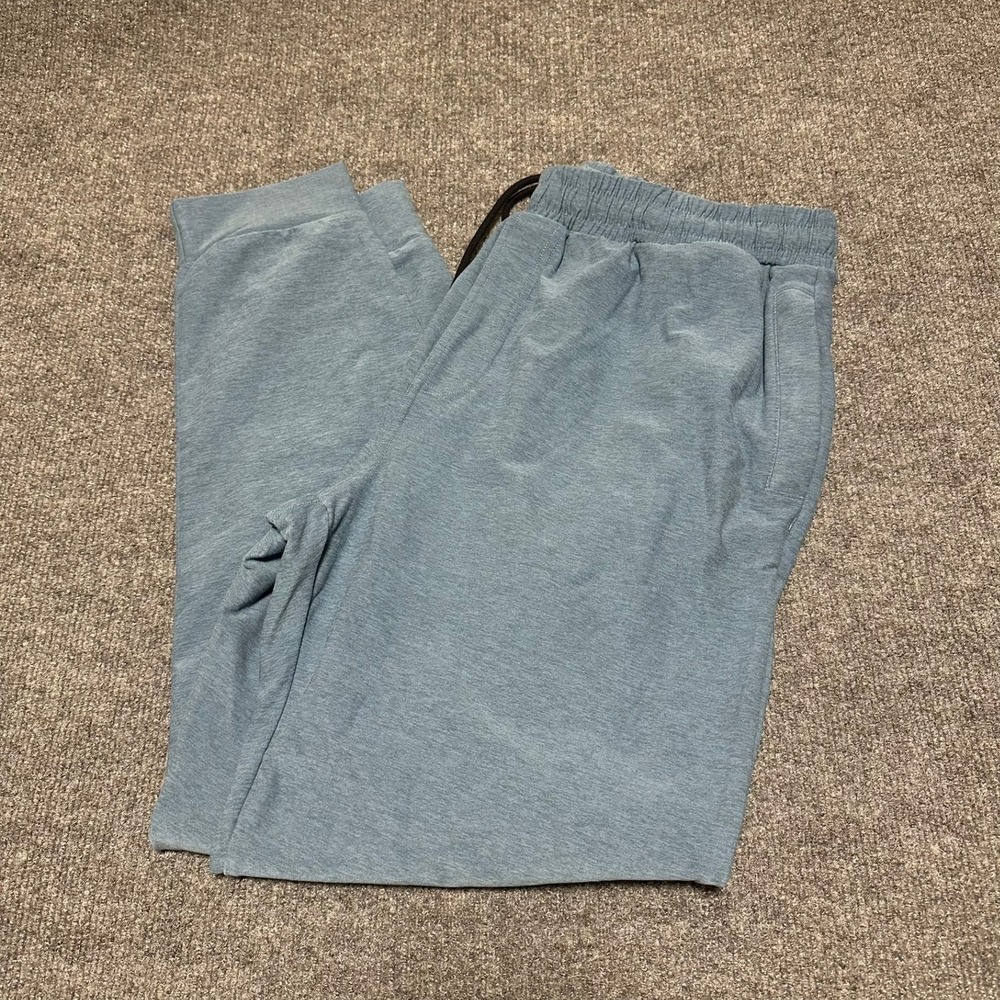 Beyond Yoga Mens Heathered Blue Jogger Sweatpants XL Made in USA